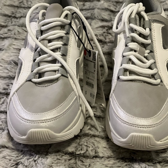 NWT White and Grey Zara Sneakers - Picture 6 of 16